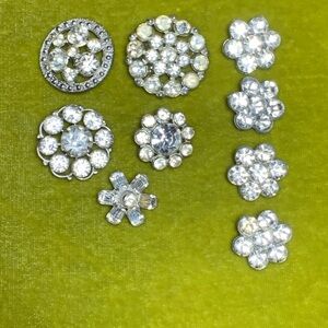 Antique Paste and Rhinestone Buttons